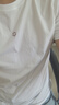 布先生印花設計白色長絨棉短袖圓領T恤男裝簡約夏季 白色 M (170)  曬單實拍圖
