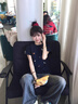 夏蓓朵藏藍色短袖t恤女夏季2025新款美式潮牌修身圓領薄款甜辣百搭上衣 藏藍色 L 建議106-120斤 曬單實拍圖