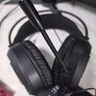 SUNPANDA電腦頭戴式耳機帶麥克風臺式電腦筆記本有線電競游戲?qū)Ｓ胾sb耳麥7.1聲道無感延遲 黑色無光加長麥【雙孔電腦用】 曬單實拍圖
