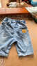 雷姆汀兒童牛仔短褲新款韓版兒童五分褲中休閑洋氣中褲薄款百搭小童 藍色牛仔短褲 90 建議身高80cm左右 曬單實(shí)拍圖