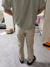 紅豆冰爽真亞麻直筒休閑褲男士商務(wù)通勤潮流長褲子透氣抗皺垂感褲子男 【透氣亞麻】灰色 32 碼【建議體重130-140斤】 曬單實(shí)拍圖