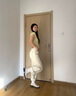 CAMILA KSENIA樂福鞋女2025新厚底增高款夏高跟軟底時尚一腳蹬小皮鞋 杏色 38 曬單實拍圖