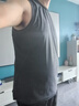Keep運動(dòng)背心男健身跑步打球透氣網(wǎng)面無(wú)袖背心 黑花灰 L 曬單實(shí)拍圖