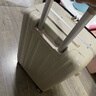 漢客行李箱男拉桿箱女旅行箱52升大容量22英寸象牙白鎮(zhèn)店鋁框前側(cè)開蓋 曬單實拍圖