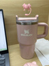STANLEY網(wǎng)紅吸管杯大容量辦公車(chē)載不銹鋼杯子591ML-桃杏粉七夕送禮 曬單實(shí)拍圖