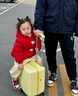 G.DUCKKIDS小黃鴨兒童棉服秋冬加厚女童棉襖0-3歲嬰兒衣服寶寶棉衣加絨外套 紅色 90 尺碼1~2歲【 80-90cm】 曬單實(shí)拍圖