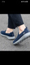 斯凱奇（Skechers）男鞋夏季2025新款網(wǎng)面一腳蹬穿脫輕便透氣軟底休閑鞋健步鞋老人鞋 54600-NVGY 41 曬單實拍圖