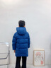 波司登（BOSIDENG）25年新款男女兒童長(cháng)款5A抗菌4防面料蓬松連帽羽絨服送禮物 深菘藍|5181  140 /64 約 130-140cm 30kg 曬單實(shí)拍圖