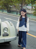 G.DUCKKIDS小黃鴨童裝女童套裝秋裝2025新款兒童衣服中小童女孩牛仔三件套潮 圖片色 120 （建議身高110cm  6-7歲）c 曬單實拍圖