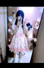 閃動少女（SHANDONGSHAONV）洛麗塔Lolita可愛少女日常甜美裙減齡襯衣蝴蝶結(jié)蕾絲背帶裙兩件套 襯衣+背帶裙【送蝴蝶結(jié)】 S 曬單實(shí)拍圖