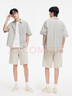 森馬（Semir）短袖襯衫男日系復(fù)古條紋襯衣純棉2025夏季外套肌理感 藍(lán)白色調(diào)00381 XL 曬單實(shí)拍圖