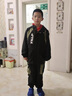 G.DUCKKIDS男童秋裝外套2025新款中大童秋冬加棉加厚三合一可拆卸連帽沖鋒衣 黑色外套 160 cm 曬單實(shí)拍圖