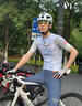 INBIKE騎行眼鏡防霧變色炫彩無框近視戶外運(yùn)動跑步自行車護(hù)目鏡 透明白框-日夜兩用-防霧炫彩變綠 曬單實(shí)拍圖