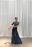 黛希禧舞蹈旗袍寬松型多情種漁光曲彈力表演服裝高開(kāi)叉跳舞練功服民國 5號旗袍 XS 曬單實(shí)拍圖