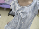 鏡莎法式藍色碎花新品連衣裙女2025夏季小清新仙女甜美學(xué)生寬松裙子女 藍色 均碼 可備注碼數 曬單實(shí)拍圖