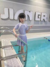 佑游女孩泳衣2025夏季新款兒童專業(yè)連體泳裝中大童速干寶寶游泳衣 紫色 130 3XL高125-135cm重55-65斤 曬單實拍圖
