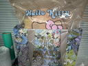 野獸派家居（tbh）Hello Kitty二合一法蘭絨暖香毯/抱枕毯靠墊午睡毯空調(diào)毯 牛仔藍(lán) 曬單實(shí)拍圖
