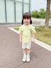 幼歌（YOUGE）嬰幼兒夏季卡通印花短袖T恤休閑寬松短褲女寶寶套裝 綠色（上衣）（66-90肩開(kāi)扣） 90 cm 曬單實(shí)拍圖