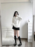 小碼女鞋313233樂(lè )福鞋女新款厚底鞋女英倫風(fēng)小皮鞋黑色單鞋34碼 黑色【增高5cm】 33 曬單實(shí)拍圖