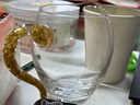 Luxury Flowers水晶金箔公道杯帶過(guò)濾茶漏套裝耐熱玻璃茶杯茶漏分茶器家用茶具 帶把金箔公道杯 曬單實(shí)拍圖