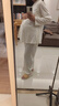 嫚熙（EMXEE）【新品】秋冬哺乳衣外出純棉孕婦自帶胸墊睡衣月子服產(chǎn)后家居服 【可拆卸杯墊】奶昔黃 L 曬單實(shí)拍圖