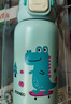 日康（rikang）兒童保溫杯 316不銹鋼吸管小學(xué)生幼兒園水杯B4022-1棕色260ML 曬單實(shí)拍圖