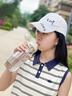 AILUKI日本夏日水杯大容量2025新款tritan運動水壺便攜吸管杯子女學(xué) 冰川白(tritan材質(zhì)--安全無異味)_皮質(zhì)提繩 曬單實拍圖