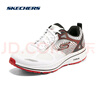 斯凱奇（Skechers）男鞋跑鞋透氣網(wǎng)面跑步鞋舒適緩震回彈休閑運動鞋 WBKR白色 43 曬單實拍圖