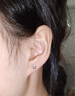 逐青999純銀星星耳釘女士時(shí)尚簡(jiǎn)約足銀五角星鏤空耳環(huán)養耳洞免摘耳飾 999足銀星星耳釘 一對 曬單實(shí)拍圖