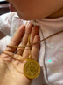 古法可轉(zhuǎn)動八羅寶盤項鏈女平安扣吊墜百搭時尚仿沙金鎖骨鏈首飾品 八羅寶盤項鏈 曬單實拍圖
