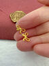 中國黃金（CHINA GOLD）黃金耳釘蝴蝶結(jié)耳環(huán)女足金耳飾七夕情人節(jié)生日禮物送女友老婆愛人 足金蝴蝶結(jié)耳釘+玫瑰禮盒 曬單實(shí)拍圖