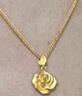 周大福玫瑰花黃金吊墜女(工費(fèi):220計(jì)價(jià))EOF1083七夕情人節(jié)禮物 足金 約4.65g 曬單實(shí)拍圖