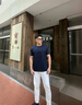 TOMMY HILFIGER25春夏新款男裝高級(jí)感柔順絲光棉壓紋徽章純色短袖上衣T恤 藏青色DW5 L （推薦：150-165斤） 曬單實(shí)拍圖