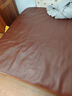喜連理牛皮席  頭層水牛皮涼席 天然空調真皮席子加厚頭層1.8m/1.5米床 紅棕色頭層3.0MM（假一賠十） 150cm*200cm 單獨涼席 曬單實(shí)拍圖
