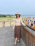 香影美拉德咖色格紋半身裙女2025秋裝新款獨特別致不規(guī)則高腰裙子 咖色 S 曬單實拍圖
