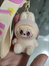 labubu拉布布鑰匙扣卡通齙牙仔公仔書(shū)包掛件汽車(chē)鑰匙鏈小禮品 植絨坐姿-7 獨立opp包裝 曬單實(shí)拍圖
