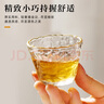 幾物森林 玻璃冰紋小茶杯功夫茶具耐熱加厚金邊品茗杯喝水杯子家用6只裝 曬單實(shí)拍圖