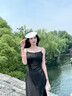 衣品元黑色吊帶裙連衣裙夏季女裝2025新款顯瘦高級感氣質赫本風裙子夏天 黑色 S 黑（100斤以下） 曬單實拍圖