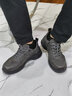 雅格獅丹（Aquascutum）男鞋2025秋季新款真皮透氣休閑運(yùn)動鞋戶外防滑健步鞋子男 灰色 40 曬單實(shí)拍圖