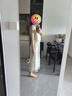 Olrain歐芮兒黃色刺繡毛針織開(kāi)衫女夏季2025新款V領(lǐng)簡(jiǎn)約短袖上衣 黃色 L 曬單實(shí)拍圖