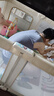 當康免安裝折疊嬰兒圍欄地上爬爬墊防護欄客廳爬行柵欄寶寶兒童游戲欄 免安裝折疊款【150*180cm】米色 巨穩固易收納 曬單實(shí)拍圖