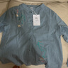 子牧棉麻春裝 女中國(guó)風(fēng)立領(lǐng)刺繡襯衫復(fù)古盤扣長(zhǎng)袖茶服寬松上衣8889 藍(lán)色 2XL (建議125-140斤) 曬單實(shí)拍圖