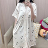 西忘帶胸墊睡裙女士春夏季網(wǎng)紅風可愛帕恰狗睡衣短袖連衣裙孕婦家居服 5104 開衫英文小狗 帶胸墊 2XL 曬單實拍圖
