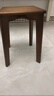 木樽實木餐凳可疊放家用方凳木凳餐廳椅子簡約吧臺矮凳小板凳餐椅凳子 純實木 胡桃色 曬單實拍圖