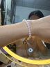 奢贊胖福黃金手鏈女士3D硬金小蠻腰貓眼珠999足金和田玉手串金飾禮物 金重約1.3-1.5g 和田玉 曬單實(shí)拍圖