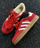 阿迪達(dá)斯（adidas）三葉草男女鞋GAZELLE INDOOR低幫休閑鞋IF1808紅白38.5 曬單實(shí)拍圖