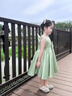 WVD國際品牌周歲女寶禮服女童公主裙2025款夏季蓬蓬裙1歲生日高端洋派洋裝 綠色 M 80C 曬單實(shí)拍圖