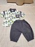 G.DUCKKIDS小黃鴨童裝男童夏裝套裝夏季2024兒童衣服1歲寶寶卡通襯衫兩件套 雙色字母 咖啡色aosmkkc 100 建議2~3歲【 90-100cm】 曬單實(shí)拍圖