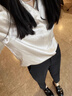 浪莎黑色西裝褲女夏季垂感直筒休閑寬松顯瘦通勤哈倫西褲九分煙管褲子 黑色 L 【推薦101-110斤】 曬單實(shí)拍圖