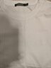 九牧王【100%純棉】水柔棉T恤男士夏季薄款百搭休閑透氣短袖 白色+AT2EXB20410 S 碼165/88A(46) 曬單實(shí)拍圖